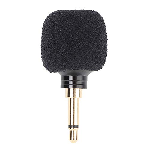Compact Wireless Microphone Black for Mobile Phones Perfect for Professional and Amateur Recording Lectures and Karaoke (Mono)