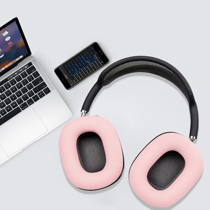 SOULWIT Sweat Ear Cover for AirPods Max - Pink | Sweat Proof Silicone Cover for Gym Exercise, Easy to Clean, No Sound Quality Loss - color: Pink