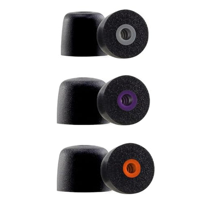 Replacement Memory Foam Ear Tips for Shure SE215 PRO SE215, SML | Compatible with Shure SE112 SE315 SE425 SE535 SE846 Aonic4 Aonic5 Earphones, Ultimate Comfort, 3 Pairs (Black) - size: SML