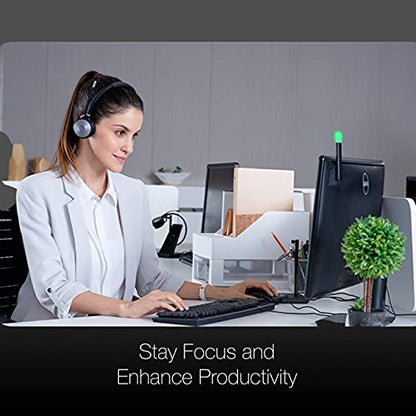 Yealink WH62 Teams Certified Headset with Headphones Stand Charger, Connects to Deskphone, PC/Mac, Made for Video Meeting on Teams, Zoom, RingCentral, Webex, Meet, Global Teck Microfiber Included