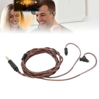 2 Pin 0.78mm IEM Replacement Cable with Mic | OFC Detachable Earbud Wire for ZSN ZST ZS10 ES4 ZSR ED16 ZS5 ZS6 BA10 AS10, 3.5mm Gold Plated Plug