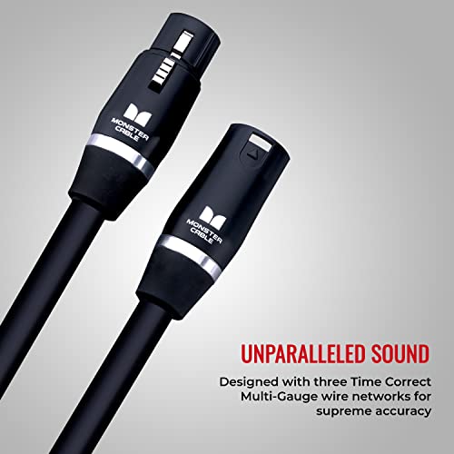 Monster Cable Prolink Studio Pro 2000 XLR Microphone Cable, 100 Foot Balanced Mic Cable, Gold XLR Male to Female Connectors, Multi-Gauge Wire Network Studio Cable