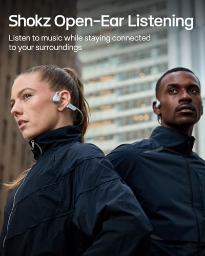 SHOKZ OpenRun Pro 2 Mini Bone Conduction Bluetooth Sport Headphones, Silver | Bundle with Reflective Strip；Open-ear awareness; DualPitch premium sound；Smart Mic; IP55; 12H battery; Running/cycling/hiking - color: Silver, size: Mini