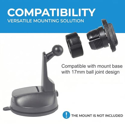 Universal Ham CB Radio Microphone Hanger, Round Knob Mic Holder Mount with 17mm Ball Joint Adapter for Motorola HLN9073B CDM1250 GM3688 GTX800 Kenwood TK768G TK868G TM471A Two Way Radio - style: 17mm Ball Jonit