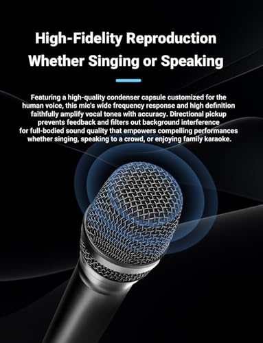 TAKSTAR TS-K302 UHF Dual Wireless Microphone, Plug & Play PA Speaker