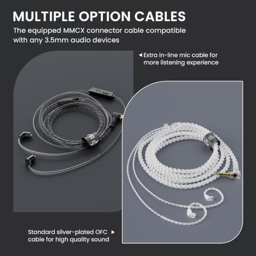 BASN Metalen 4 Drivers in-Ear Monitor Headphones, Wired Earbuds (Titanium) - color: Titanium