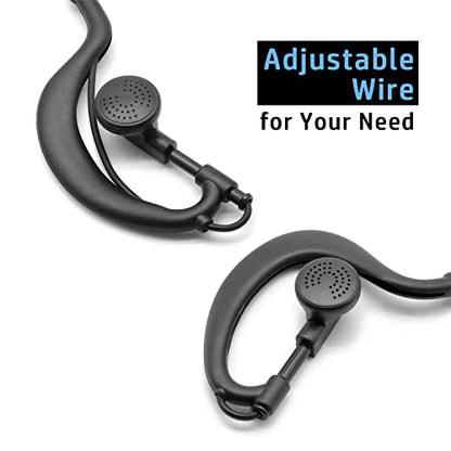 2X G-Style Clip Earpiece Headset Mic PTT for Cobra microTalk Radio | ACXT145 ACXT345 ACXT545 ACXT645 CX112 CXT345 CXT385 CXT395 CXT565 CXT645 CXT1045 CXY900 PR270 PX655 PX880 RX380 RX385 RX680 - style: G-Style