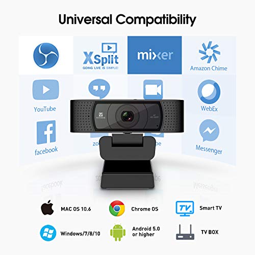 HD Webcam 1080P with Microphone & Cover Slide, 928A Pro USB Computer Web Camera Video Cam for Streaming Gaming Conferencing Mac Windows PC Laptop Desktop - style: modern