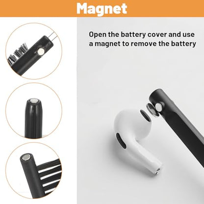 10 Pcs Hearing Aid Cleaning Kit, Hearing Amplifier Brush Tools | Headphones Cleaner Brush Kits, with Case and Cloth