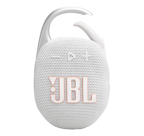 JBL Clip 5 Bluetooth Speaker and divvi! Protective Case - White - color: White