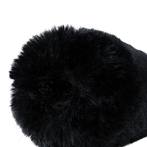 Microphone Windscreen 24CM Windproof Sweater Black Color for Microphones Furry Wind Microphone Furry Windscreen Outdoor WindShield Mic Windshield Muff for GO