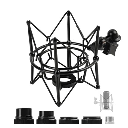 Microphone Shock Mount, Condenser Mic Holder Stand for AT2020 MXL 770 MXL 990 Neumann U8/U87Ai Samson G Track Pro Rode Procaster NT1-A NT2-A and More