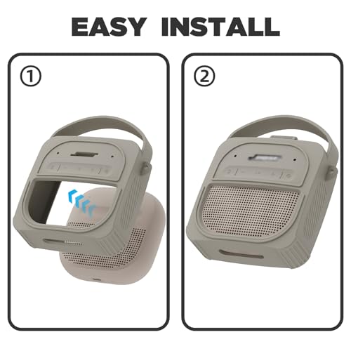 for Bose SoundLink Micro Speaker (2nd Gen) Case with Lanyard&Carabiner,Anti-Scratch Portable Silicone Protective Cover Compatible with Bose SoundLink Micro Portable Bluetooth Speaker (2nd Gen) (Gray) - color: Gray