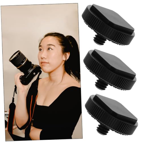 3pcs Cold Shoe Mount Adapter Set Threaded Screw for Cameras Tripods and Microphones Metal Bracket Professional Structure