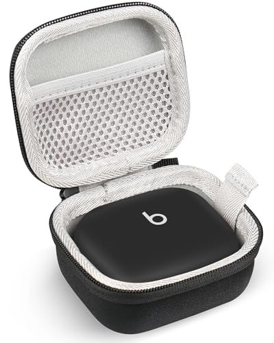 Earbud Case Compatible with Beats Powerbeats Pro 2 Wireless Bluetooth Earbuds, Portable Travel Hard Shell Earphone Case - with Clip (Black) - color: Black