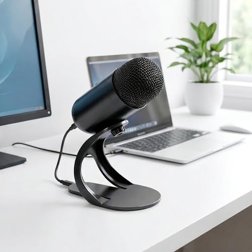 Plug-and-Play USB-C Condenser Microphone | Noise Cancel, Large Diaphragm | for Gaming, Streaming, Teaching, Podcasting | Easy Setup