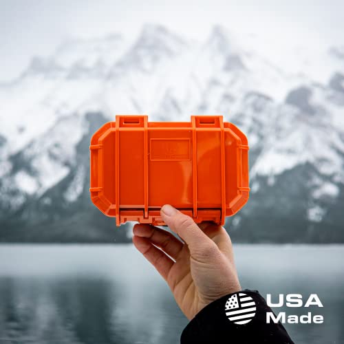 Seahorse 52 Portable Waterproof Dry Box Hard Protective Micro Case - Mil Spec/USA Made / IP67 Waterproof/Lockable - for Earbuds, PLB, IEM, Small Medical Devices, Stash Box (Clear) - color: Green