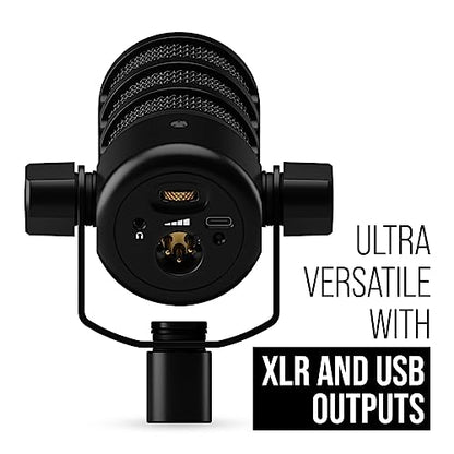 RØDE PodMic USB Versatile Dynamic Broadcast Microphone With XLR and USB Connectivity for Podcasting, Streaming, Gaming, Music-Making and Content Creation (Black) - color: PodMic USB Black