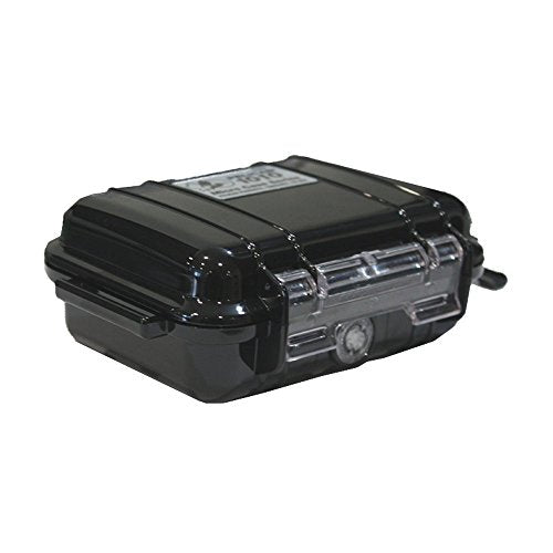 Pelican 1010 Micro Case (Black) | Watertight hard shell with rubber liner and lanyard for electronics, cameras and travel - color: Black, size: One Size