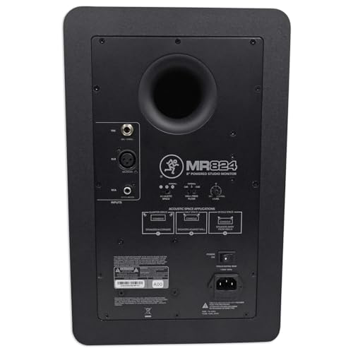 Audiosavings Bundle: (2) MR824 8 170W Powered Studio Monitors Bundle with (2) Rockville Adjustable Studio Stands + (2) Foam Pads, 10.35" x 13" + Condenser Mic w/Metal Shock Mount (7 Items)