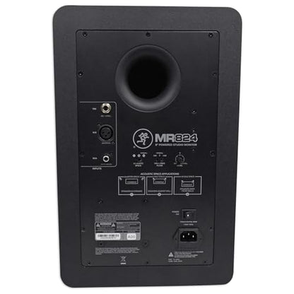 Audiosavings Bundle: (2) MR824 8 170W Powered Studio Monitors Bundle with (2) Rockville Adjustable Studio Stands + (2) Foam Pads, 10.35" x 13" + Condenser Mic w/Metal Shock Mount (7 Items)