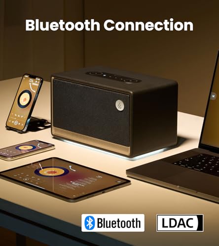 Edifier ES300 Bluetooth Desktop Speaker, 60W RMS, Ambient Lights, Black - color: Black
