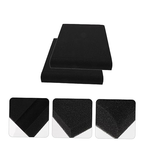 HEMOTON 2sets High-density Speaker Isolation Pads Shockproof Cushion for Monitors and Subwoofers Reduces Vibrations for Home and Studio Use
