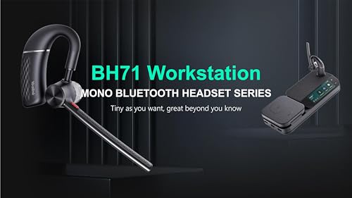 Yealink BH71 Workstation Pro Teams Certified Speaker and On Ear Bluetooth Headset BH71, Dongle, Charging Case, for Video/Mobile Phone Calls, Compatible with Zoom, UC Meet, Gold Support Plan, 1208654