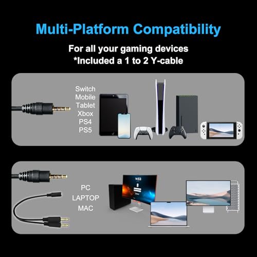FOXXRAY BA-68 Gaming Headset for PC, PS4, PS5, Xbox, Lightweight Over-Ear Headphone with mic, 50MM Dynamic Drivers, 3.5mm Audio Jack, Soft Memory Foam Cushion, Removable Microphone