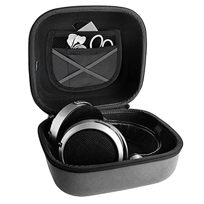 Geekria Shield Case for Large-Sized Over-Ear Headphones, Replacement Hard Shell Travel Carrying Bag with Cable Storage, Compatible with HiFiMAN Edition XS, Sundara-C Headsets (Grey)