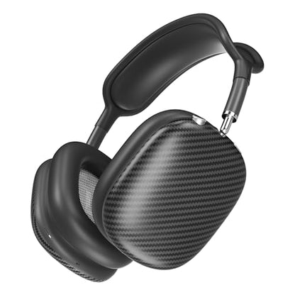 Carbon Fiber Texture Case Cover for AirPods Max Headphones, Black | Soft TPU, Protective Ear Cups Cover Accessories, for Apple AirPods Max (2024/2020)
