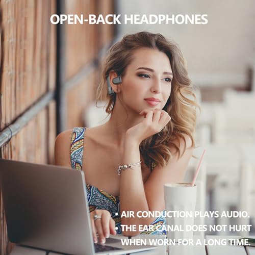 Bluetooth earpiece V5.3 Single Ear Bluetooth Headset, with Noise Cancellation and Microphone Compatible, Talk time of 30 Hours Bluetooth Phone Headset, Available for iPhone and Android.