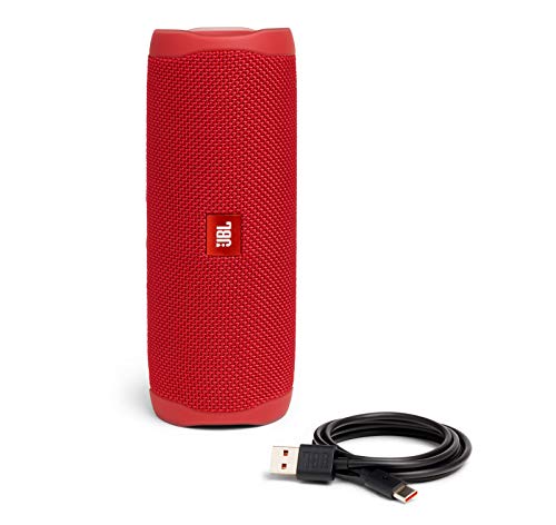 JBL FLIP 5 Waterproof Portable Bluetooth Speaker - Red (Renewed) - color: Red