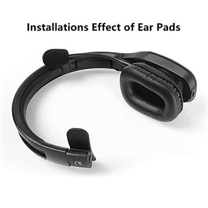 Replacement Ear Pads for VXI Blueparrott B450-XT B450XT Headset | (Earpads + Microphone Foam)Cushions with Soft Protein Leather and Memory Foam, Noise Isolation Foam - Black