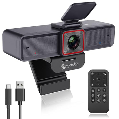 Angetube 4K AI Webcam for PC, AI-Trackig Computer Web Camera for Desktop - color: Black