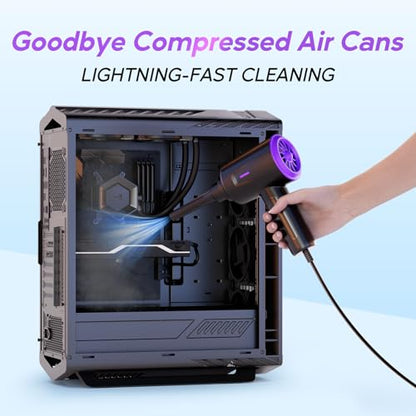 Electric Air Duster - Air Blower - Multi-Use Compressed Air Duster for Keyboard- Computer and PC - 5.74 oz Powerful Motor