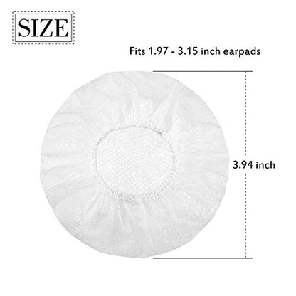 BBTO 200 Pieces Disposable Headphone Ear Cover Non-Woven Sanitary Earpad Covers for Most On Ear Headphones(S, 6.5 cm/ 2.5 Inch,White) - color: White, size: S (6.5 cm)