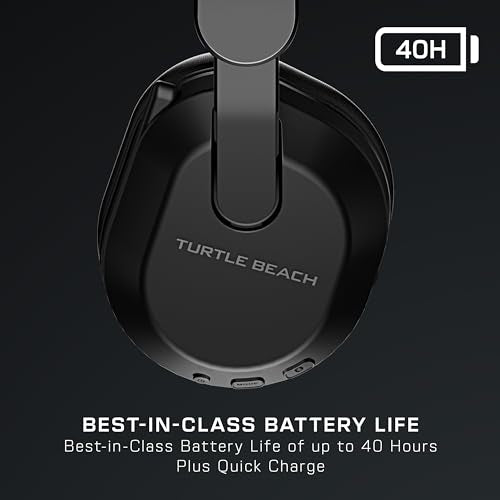 Turtle Beach Stealth 500 Wireless Multiplatform Gaming Headset Renewed PC | PS5, PS4, PlayStation, Bluetooth, 40mm Drivers, Rechargeable 40-Hr Battery, Flip-to-Mute Mic, Memory Foam, Lightweight, Black - style: Stealth 500
