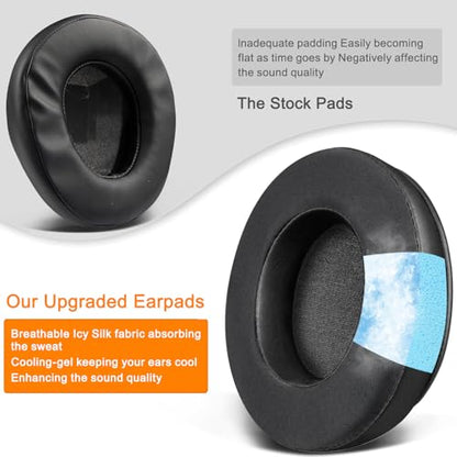 SOULWIT Cooling Gel Earpads Replacement for Gtheos Captein 300/370 Wireless Gaming Headset, Ear Pads Cushions with High-Density Foam - Black
