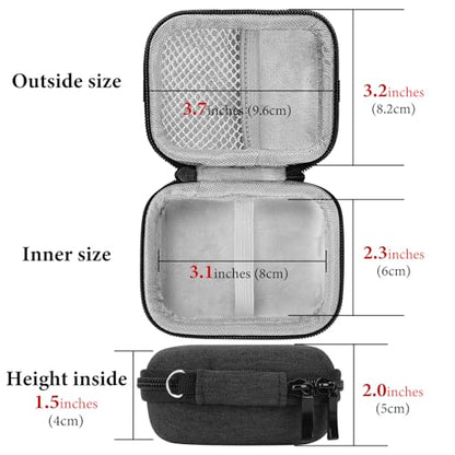 Geekria Shield Earbuds Case Compatible with JBL Tour Pro 2, Huawei FreeBuds SE 2, Monster N-Lite 206 True Wireless Earbud, Replacement Hard Shell Travel Carrying Bag with Carabiner Clip