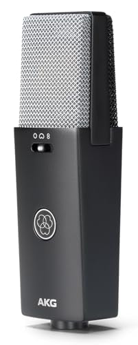 AKG C114 Bundle: Professional Multi-Pattern Large Diaphragm Condenser Recording Microphone, DMS40 40 in Boom Arm Desk Stand with Clamp, 2-Items
