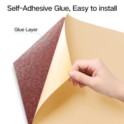 12 Pack Self-Adhesive Acoustic Panels 12" X 10" X 0.4" - Sound Proof Foam Panels with High Density, Y-Lined Design, Flame Resistant, Absorb Noise and Eliminate Echoes(Red) - color: Red, size: Y-Cut Hexagon 12 Pack