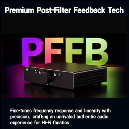 3e Audio A7 Next-Gen HiFi Stereo Amplifier | Home Theater Amplifier | TPA3255 Chip 2x250W PBTL with Enhanced PFFB | 48V5A Power Supply for Bookshelf Speakers
