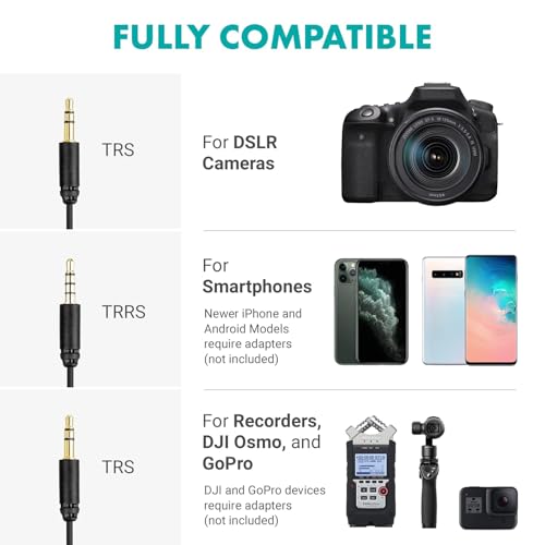 Movo VXR10 Universal Shotgun Mic for Camera | Camera Microphone for DSLR, iPhone, Android - Directional Shotgun Mic for Canon, Nikon, Sony - Vlogging & Video