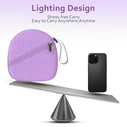 Headphone Case Compatible with JBL/Beats/Sony/BERIBES/SoundCore/TOZO/KVIDIO/JLab/Bose, Ultra-Thin Headphone Bag Travel Carrying Universal, Purple - color: Purple