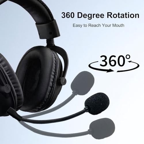 Replacement Game Microphone for Logitech G PRO X2, X | Compatible with G Pro Wired Gaming Headsets, For PS4 Pro PS5 Xbox One X PC, Detachable, Noise Cancelling