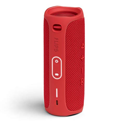 JBL FLIP 5 Waterproof Portable Bluetooth Speaker - Red (Renewed) - color: Red