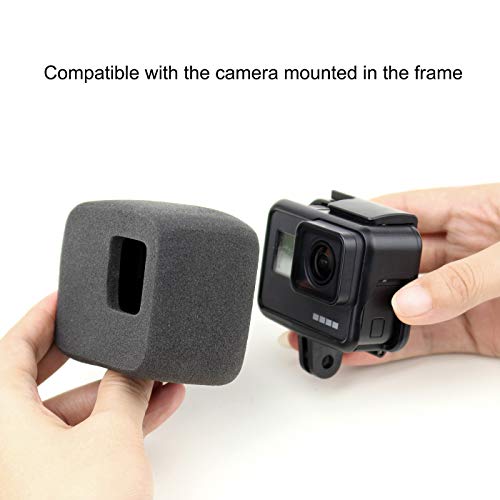 SOONSUN 2-Pack Windslayer Cover for GoPro Hero 5/6/7 Black, White, Silver | Wind Noise Reduction, Wind Muff Foam Windscreen, Clearer Audio for Cycling, Motorcycle Riding, Skiing and Outdoor Recording