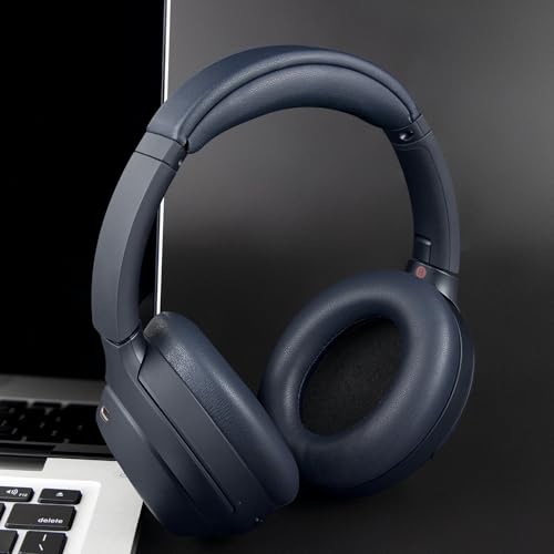 SOULWIT Replacement Earpads for Sony WH-1000XM4 (WH1000XM4) Headphones, Ear Pads Cushions with Noise Isolation Foam, Added Thickness, Without Affecting Sensor - Blue - color: Blue