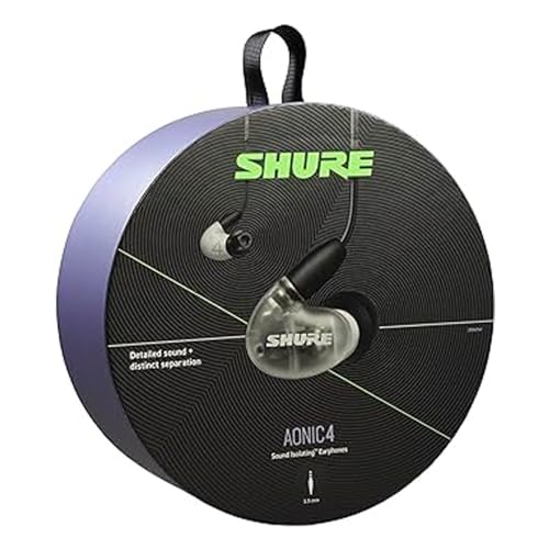 Shure AONIC 4 Wired Sound Isolating Earbuds, Detailed Sound, Dual-Driver Hybrid, Secure In-Ear Fit, Detachable Cable, Durable Quality, Compatible with Apple & Android Devices - White - color: White